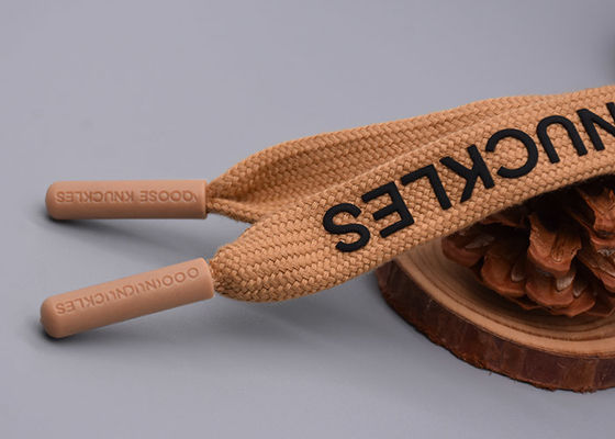 لباس 140 سانتی متر طناب تخت پلی استر چاپ شده با لوگوی سیلیکونی مشکی مات