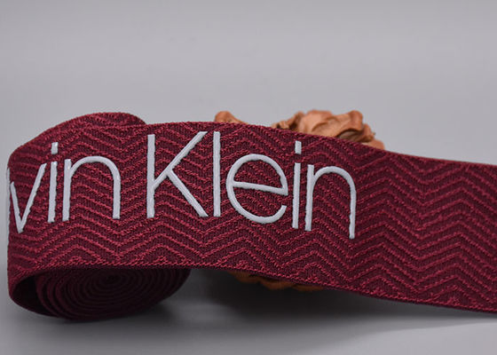 بند الاستیک لباس چاپ شده 30 میلی متری با لوگوی براق سیلیکونی