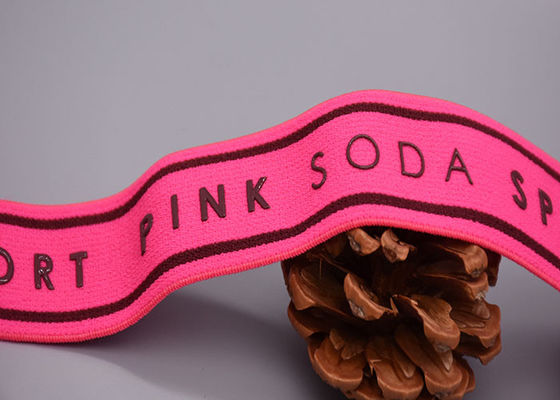 بند الاستیک پلی استر لیبل لباس قابل شستشو با چاپ آرم سیلیکونی سفارشی